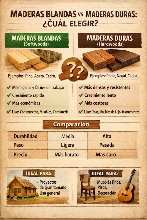 Tipos de Madera para Carpintería